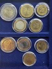 Monaco Euro Kursm&uuml;nzen 2002  Rainier III  UNC in Kapseln 2&euro;,1&euro;,50c,20c,10c