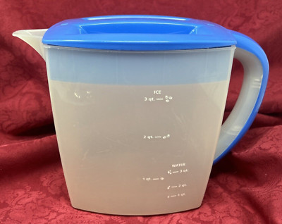 Mr Coffee Iced Tea Maker 3 Quart Replacement Blue Rectangular Pitcher Only TM75