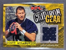 Scott Milanovich 2001 Topps XFL Gridiron Gear Jersey Patch Card 