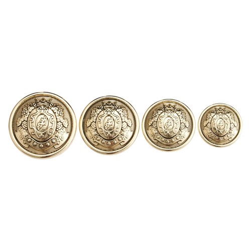 5pcs Crown Insignia Metal Button, Vintage Style for Jackets, Coats, and Blazers - Picture 3 of 6