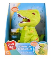 Play Day T Rex Dino Bump N Go Bubbles With Light Sound Toy