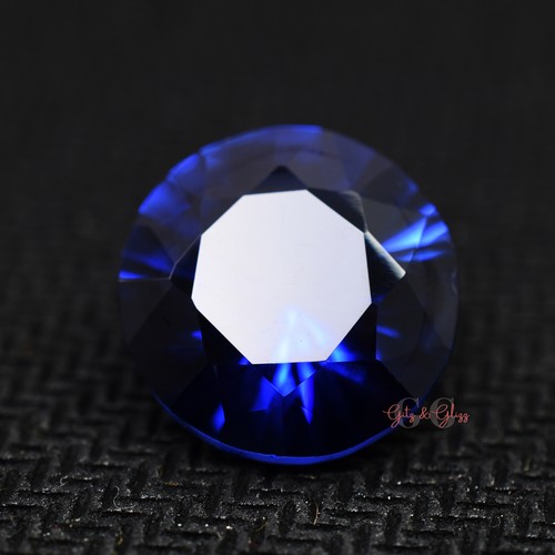 10 Ct Natural Flawless Ceylon Blue Loose Sapphire Round Cut Certified Gemstone - Picture 5 of 8