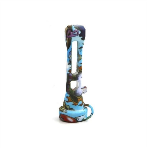 Pack de 2 Tubos Silicona Estampados Estilo Aleatorio con Tubo Recto de Vidrio y Tapa - Imagen 14 de 17