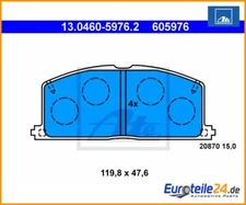 Brake pad set, disc brake ATE 13.0460-5976.2 for Toyota