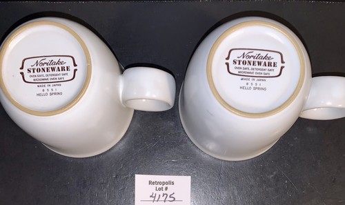 2 tazas y platillos Hello Spring de gres Noritake - Imagen 13 de 19