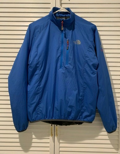 blue north face jacket windbreaker