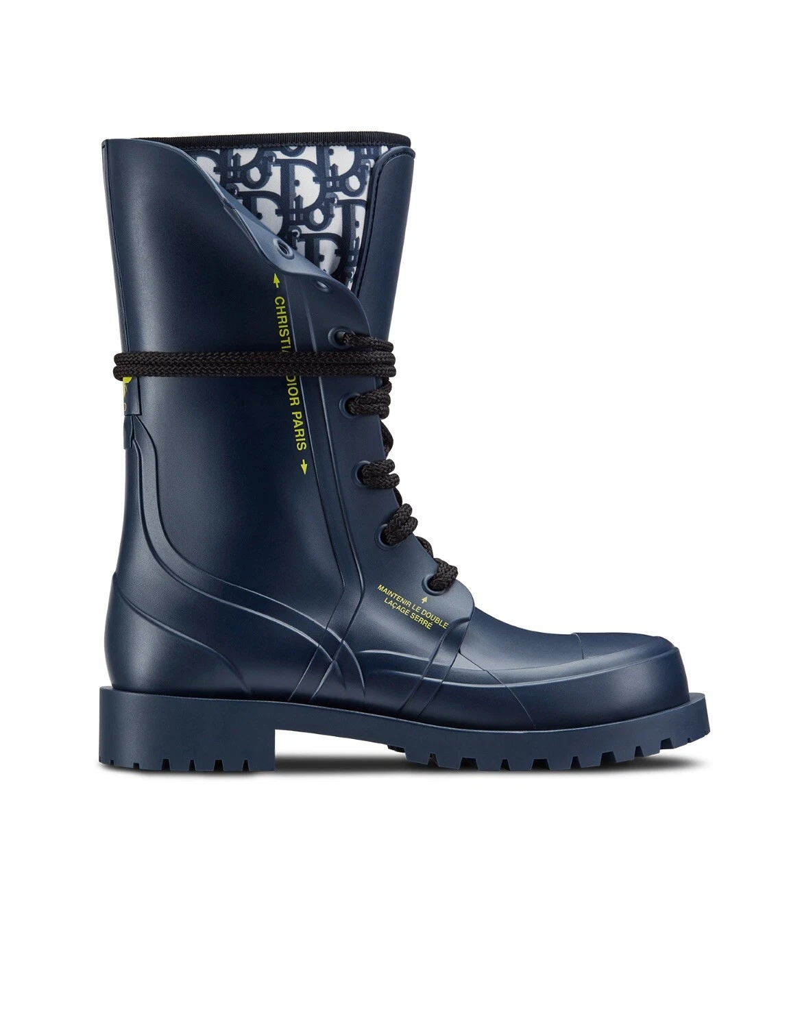 Bottes en caoutchouc Dior pour femme Diorcamp   Bleu foncé Dior caoutchouc oblique et néoprène 36/6
