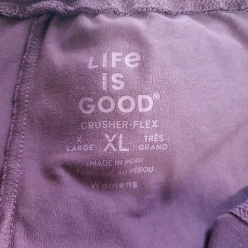 Life is Good Crusher Flex Pants Womens XL Burgandy Sweatpants Casual Ankle - 第 3/14 張圖片