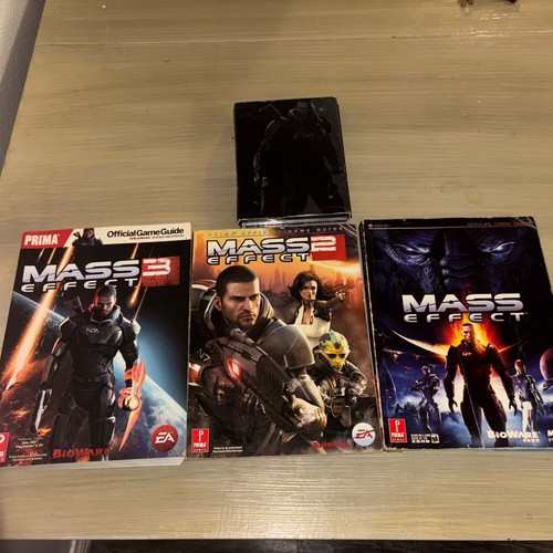 Mass Effect Trilogy (Microsoft Xbox 360, 2012) All Games + 3 Guide Oficial