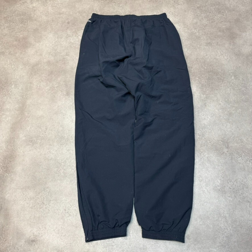 Adidas Track Pants Mens Medium Baggy Fit Vintage Wide Leg Sports Joggers, Navy image 2