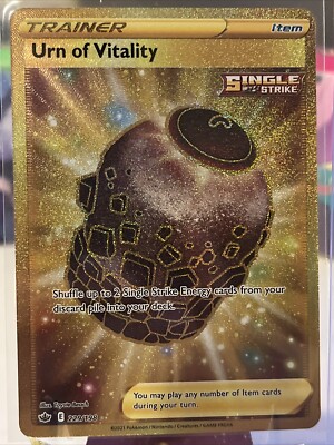 Urn of Vitality 229/198 Gold Secret Rare Chilling Reign Pokemon Card Holo  NM