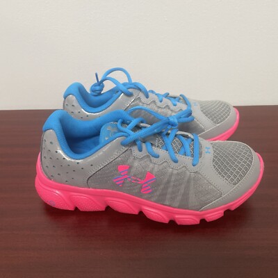 NEW Girl's Under Armour GGS Micro G Assert 6 #1266320-036 Shoes Size 5Y NIB