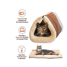 2 in 1 Kitty tunnel Bed & Mat, Dog & Cat House, Pet Beds, Pet Supplies