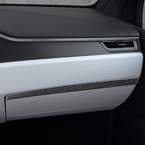 Real Carbon Fiber Auto Interior Trim Set Cover Decal for Tesla Model S 12-20 - Picture 6 of 10