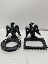 Vintage MCM Bathroom Cast Iron American Eagle Toothbrush/Cup Holder  Soap Dish