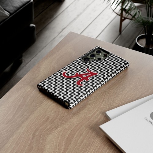 Alabama Houndstooth Phone Case, Tough Cases, College Fan Gear, Initial A - 第 224/266 張圖片