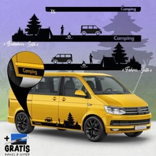 Seiten-Streifen Aufkleber-Set kompatibel mit VW T5 T6 - Camping Seiten-Streifen Aufkleber-Set kompatibel mit VW T5 T6 - Camping