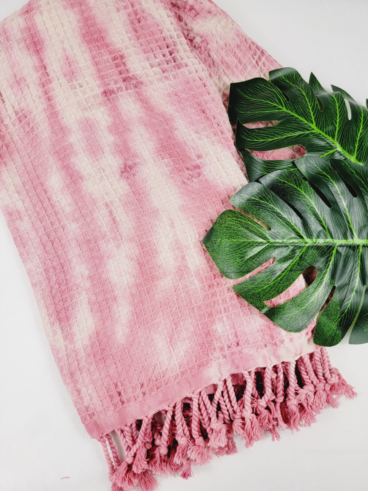 100% Cotton Waffle Honeycomb Pattern Machine Wash Throw Blanket