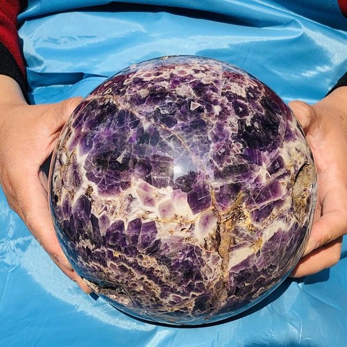 12.01LB Top Natural dreamy amethyst Quartz Sphere Quarzt Crystal Ball reiki heal - Picture 11 of 14