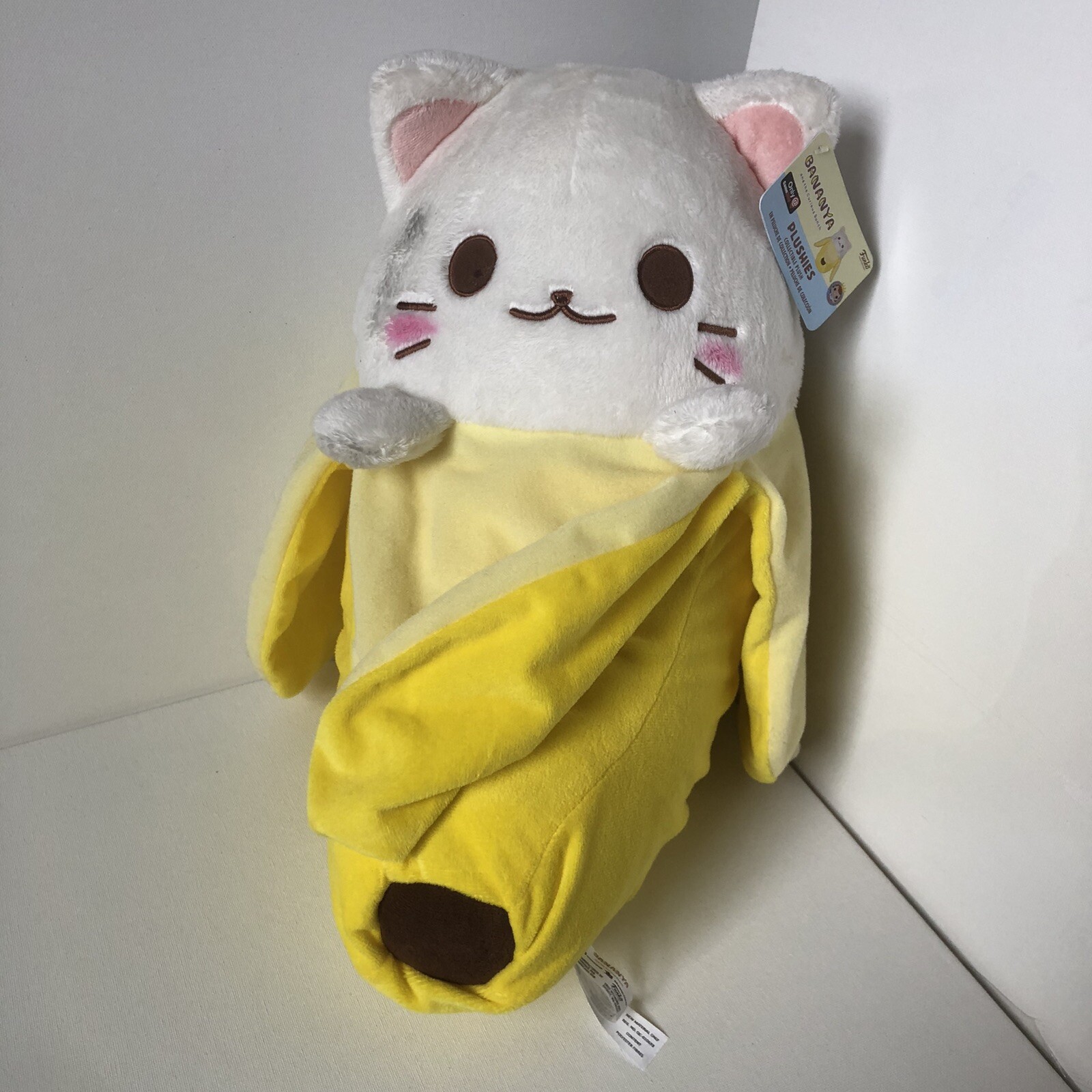 Funko Bananya Plush Gamestop Exclusive Banana White Cat Large 15” eBay