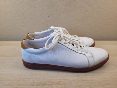 Allen Edmonds Mens White Leather Courtside Sneakers Shoes Size 12 D Allen Edmonds Courtside Casual Sneakers White Leather Mens  main image 4