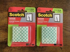 Lot Of 2 Scotch Mounting Squares Indoor Holds 4 Pounds 16 Squares Per Box New