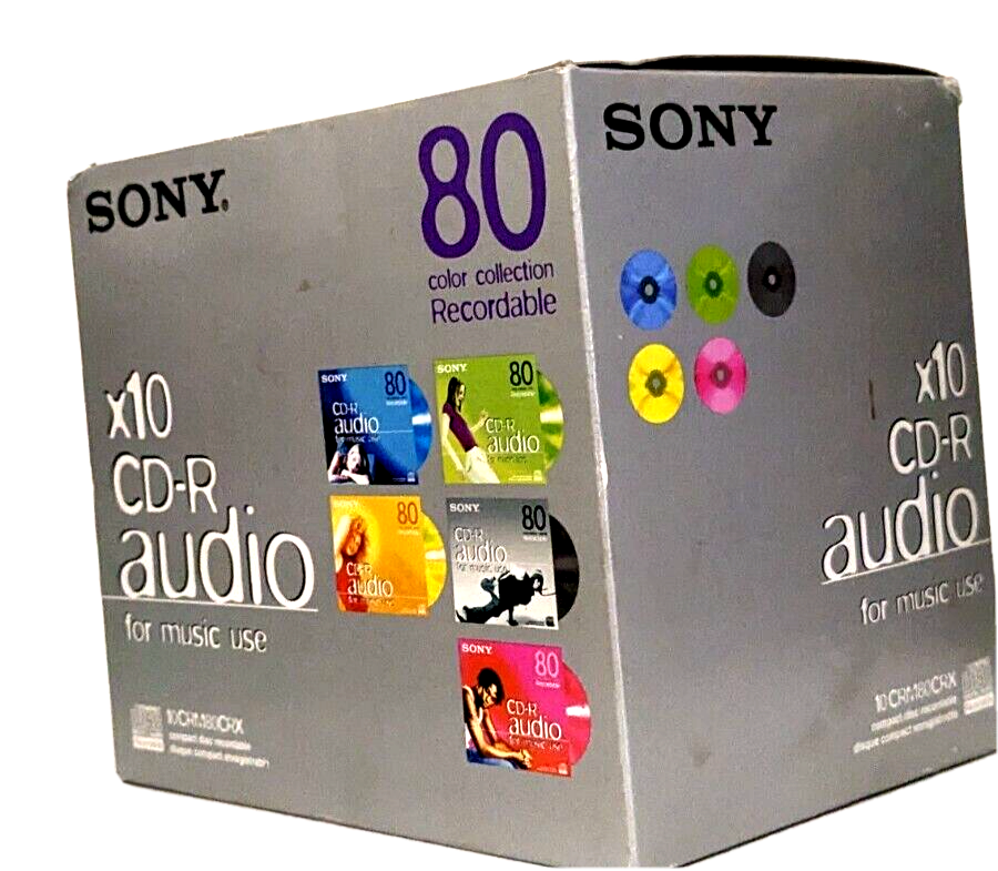 Sony CD R Audio 10 Pack 10CRM80CRX Music CDR Blank Recordable Discs