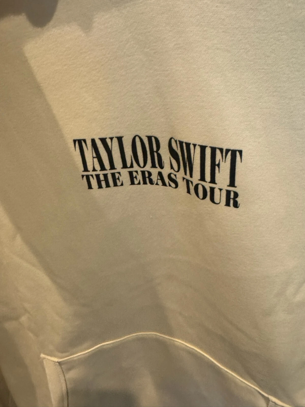OFF WHITE Felpa Taylor Swift The Eras Tour panna con cappuccio taglia Small merch nero bianco