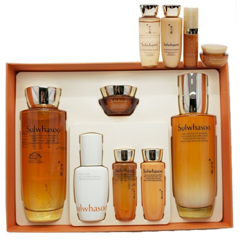 Sulwhasoo Ginseng Renewing Skincare Set+4 Travel Kits/Toner+