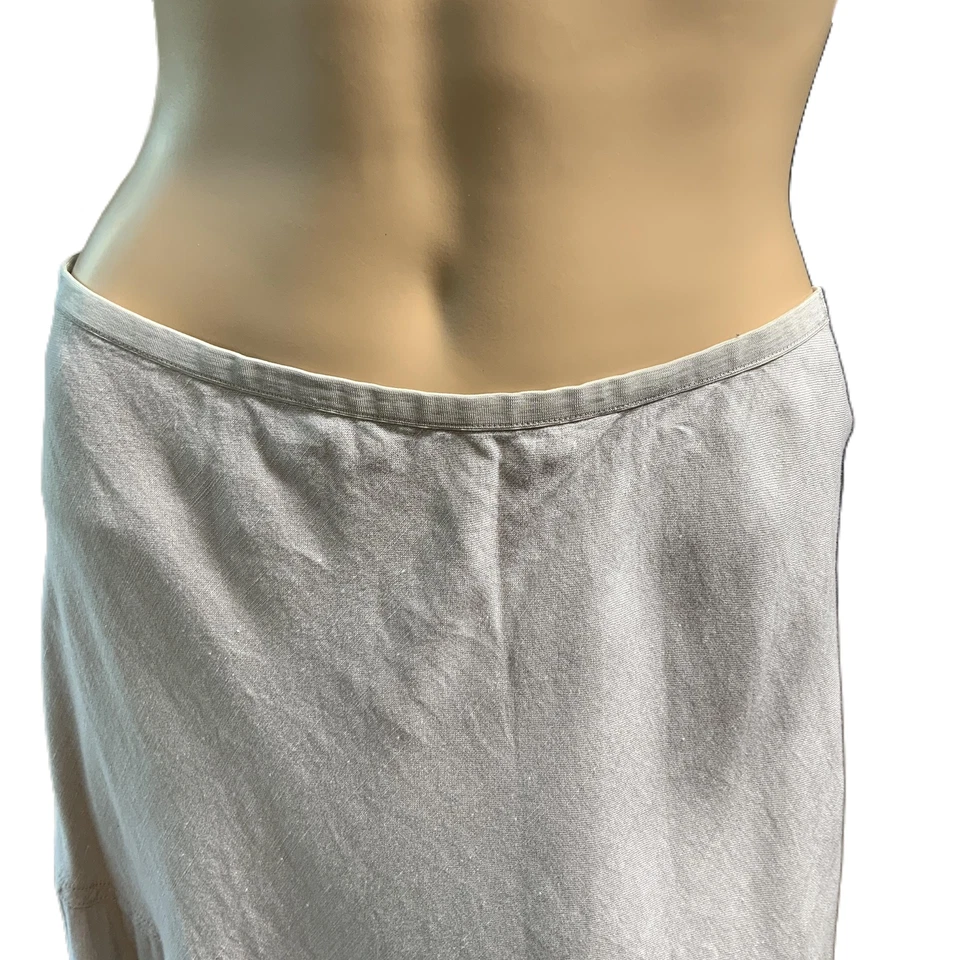 Nic + Zoe женщина кремовый ассиметричный кромки Midi льняная юбка Sz 14W прибрежный бабушка - Изображение 2 из 4