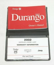 2002 Dodge Durango Factory Original Glovebox Owners Manual Book Portfolio