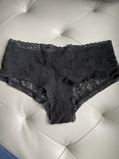 NWOT Rare Vintage VICTORIA S SECRET Black THE LACIE HIPHUGGER L