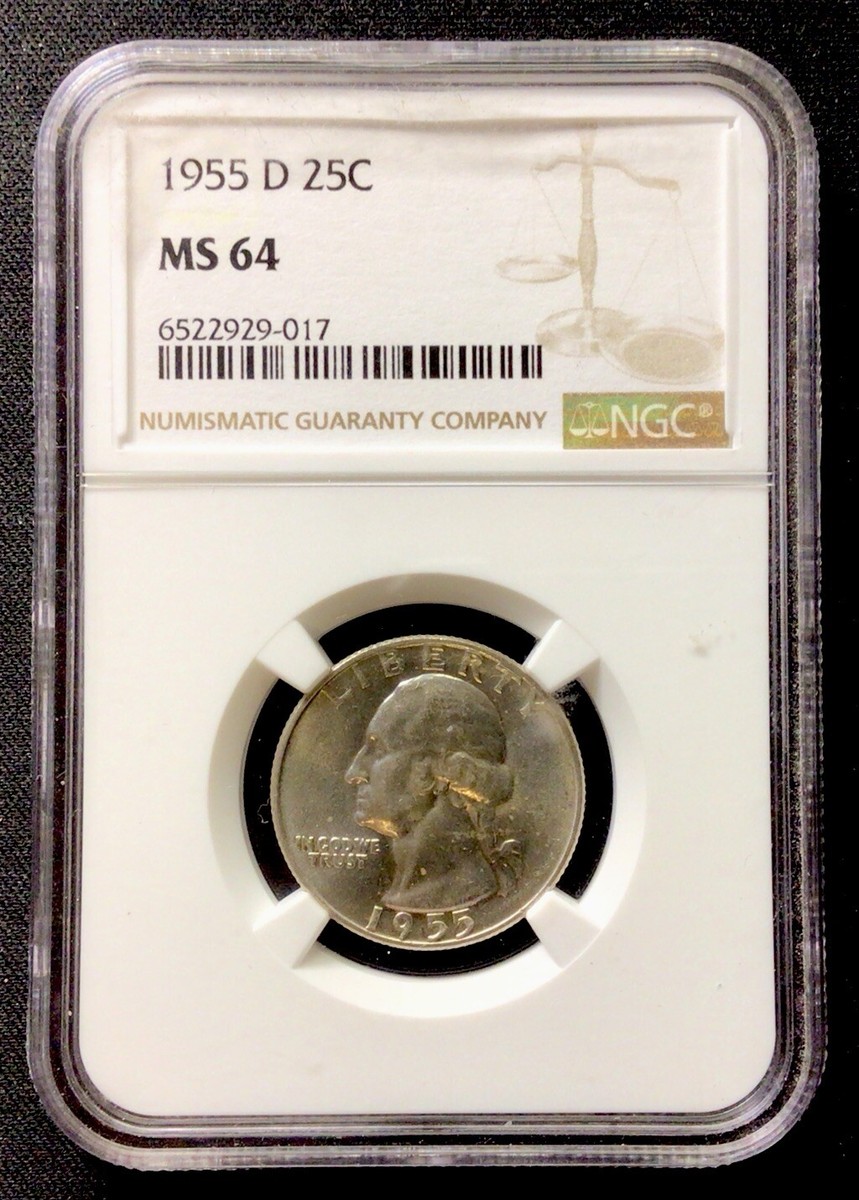1955 D Washington Silver Quarter! NGC 64! ENN Coins | eBay