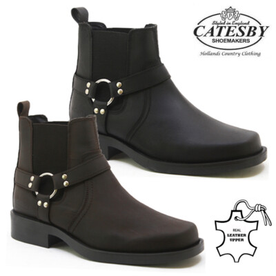 HERREN LEDER KNÖCHEL COWBOY CHUKKA DESERT CHELSEA BIKER BROGUES STIEFEL SCHUHE GRÖSSE