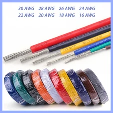 16-30AWG Flexible Electronic Wire UL1007 Tinned Copper Stranded Cable Multicolor