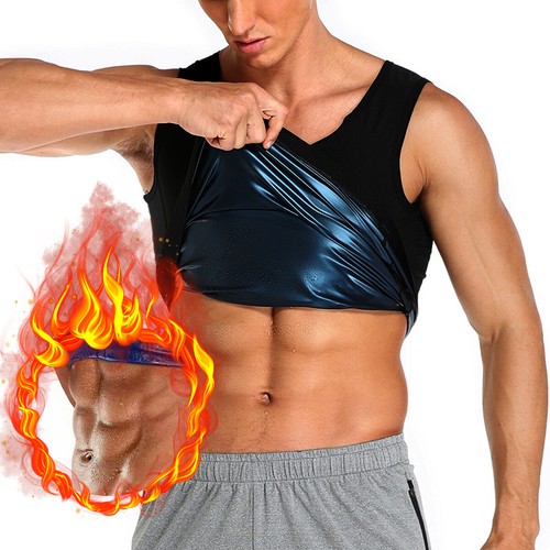 Herren Gynäkomastie Kompression Tank Top Shirt Former Abnehmen Sauna Schweiß Weste Top
