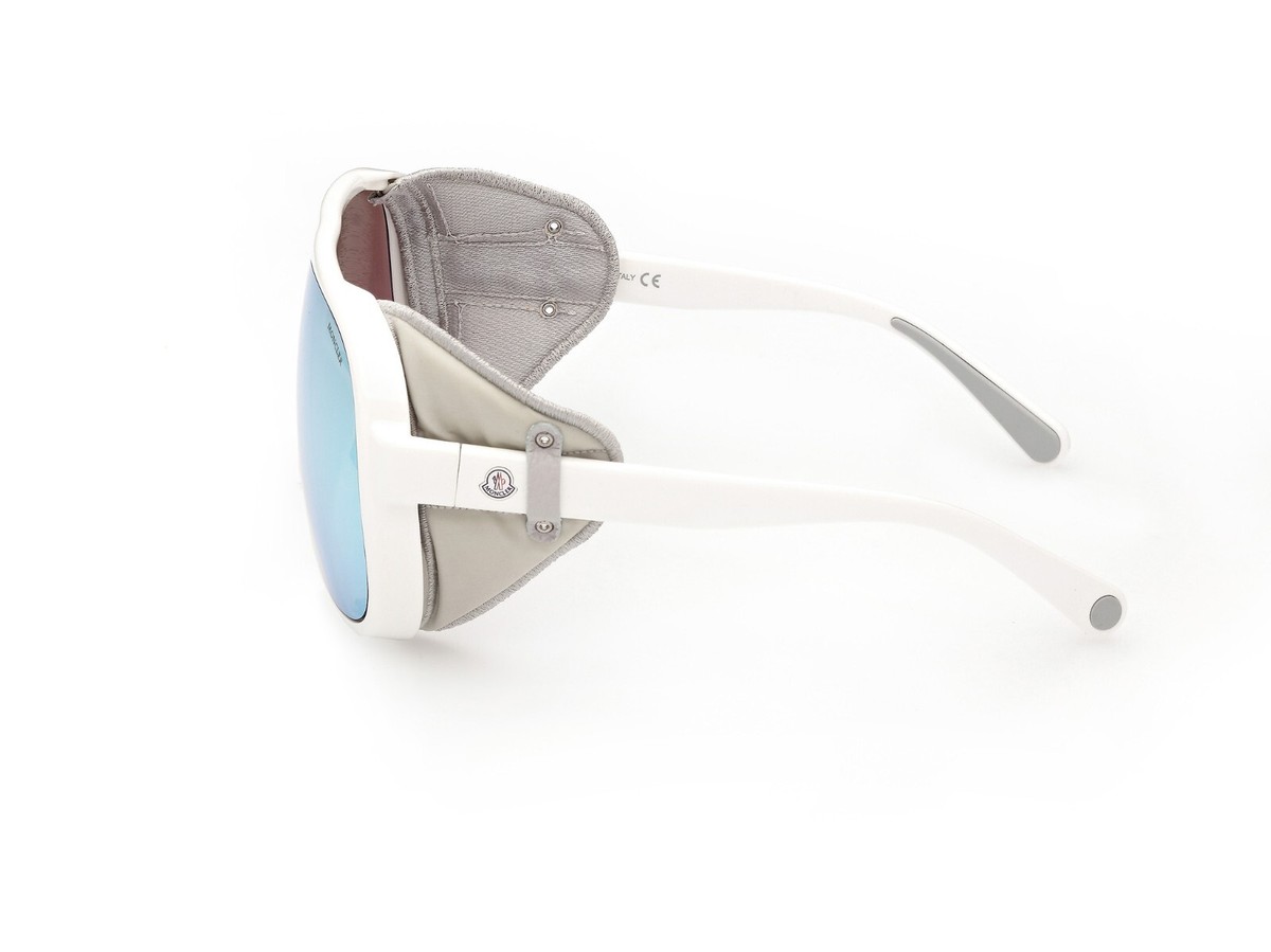 【関税＆送料込み】Moncler Optical Moncler Diffractor ML 0206 24C White Mirror Oversized