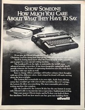 Olivetti Lexicon 83Typewriter Print Ad Vintage Ephemera Wall Art Decor thumbnail