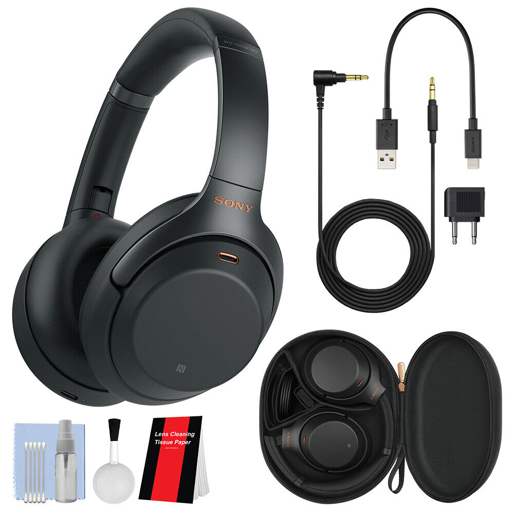 Sony WHXM4 Wireless Noise Canceling Over Ear Headphones Black