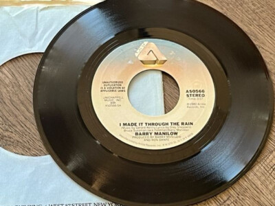 I Made It Through the Rain; Barry Manilow; 45rpm; VG++ Click the pic to Listen!