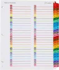 Cardinal OneStep Binder Dividers, 52-Tab, Customizable Table of Contents,