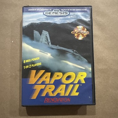VAPOR TRAIL (SEGA GENESIS 1991) COMPLETE IN BOX Manual Case CIB Tested RARE