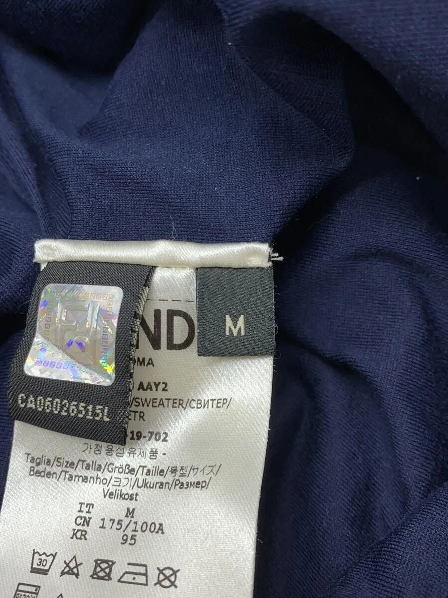 FENDI Felpa con Cappuccio Zip M Nylon Navy FAF563 AAY2 Usata