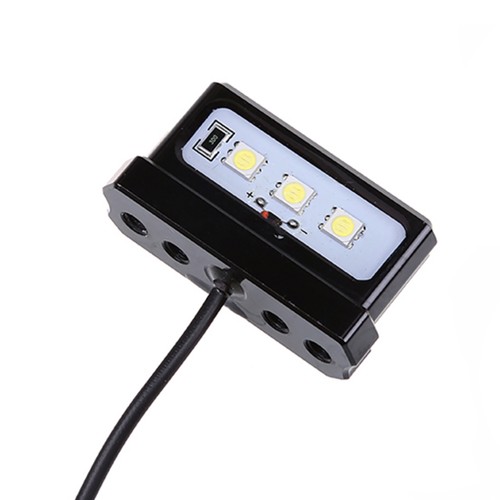 12V Universal CNC Aluminum Motorcycle White Number License Plate Light LED M
