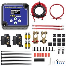 Adjustable Dual Smart Battery Isolator Kit 12V 140amp, Voltage Sens... Fast Ship