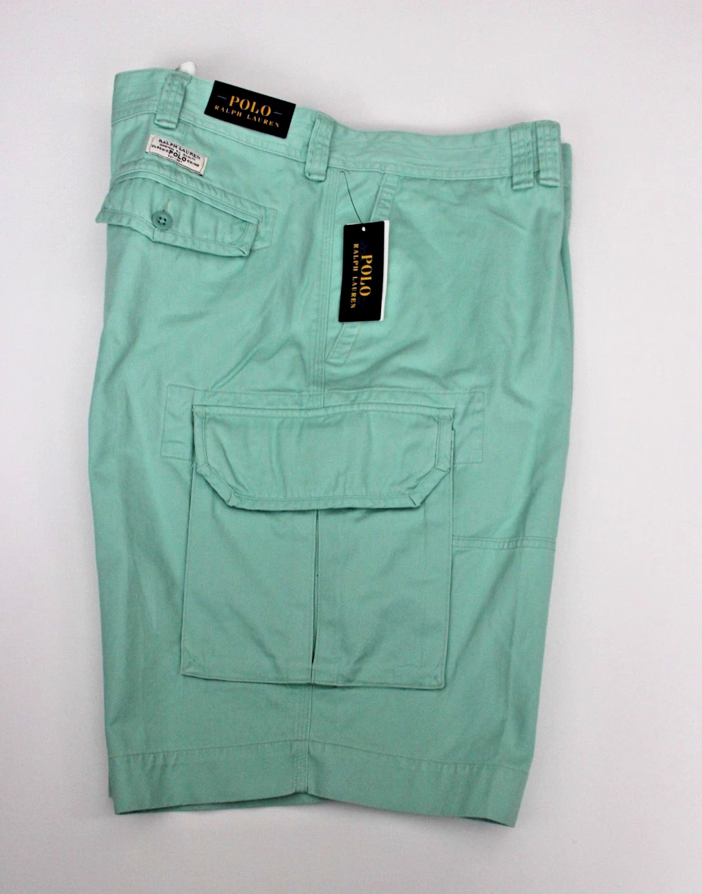 RALPH LAUREN POLO CLASSIC FIT MEN'S LIGHT GREEN CARGO SHORTS SZ: 44 44T NWT