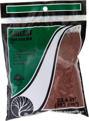 Model Railroad Landscape Ballast Fine Iron Ore