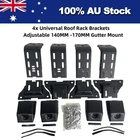 4x Universal Roof Rack Brackets Adjustable 140MM-170MM for Rain Gutter Mount 4x4