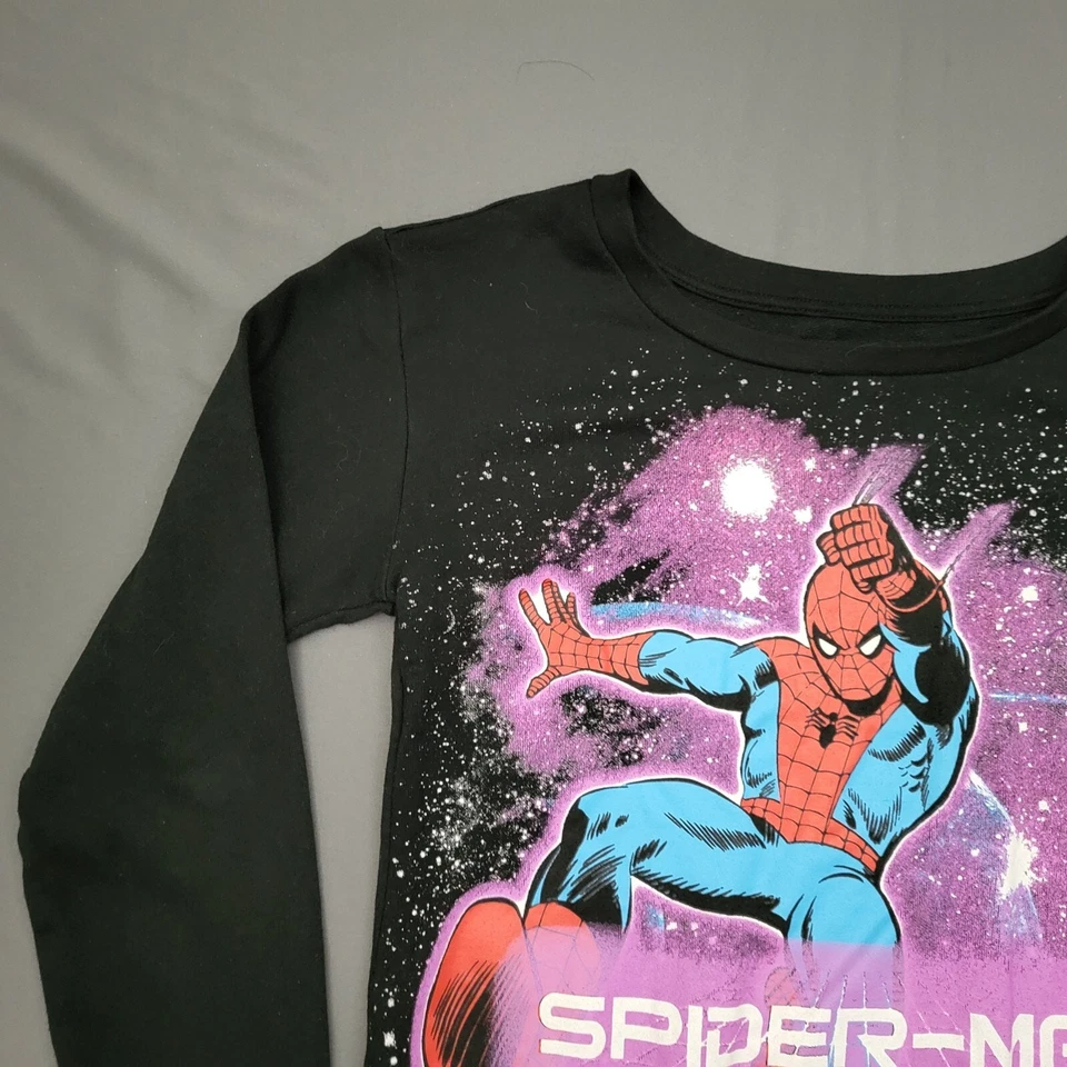 Человек-паук Marvel свитер женщин средний M длинным рукавом пуловер вязаный черный * - Изображение 2 из 4