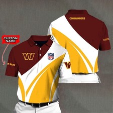 Personalized Washington Football Team Commanderss Polo Shirt Unisex Adults S-5XL